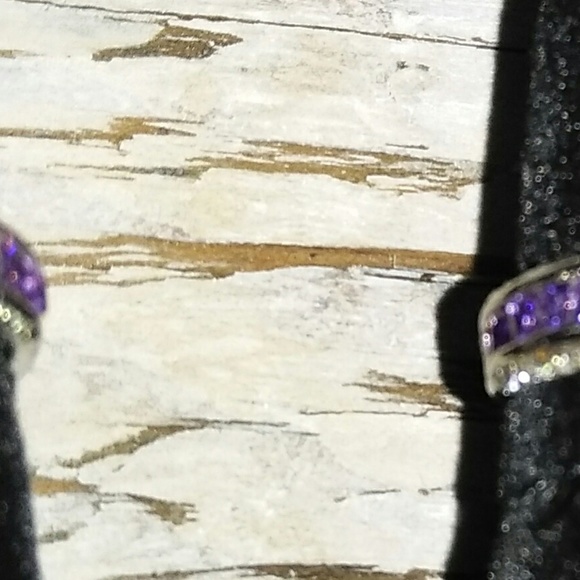 Gorgeous silver rings with beautiful purple SZ - Picture 3 of 3
